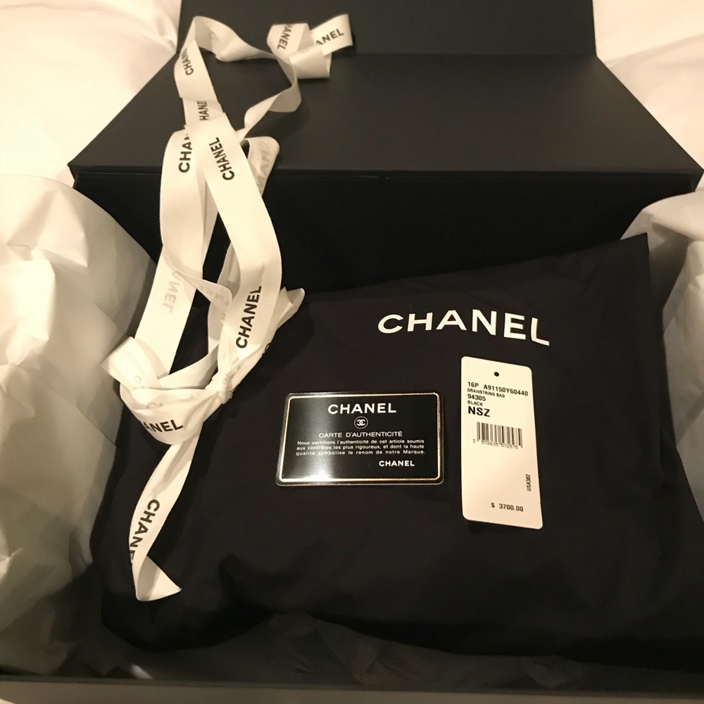 SOLD—Chanel black drawstring bag - Picture 2 of 8